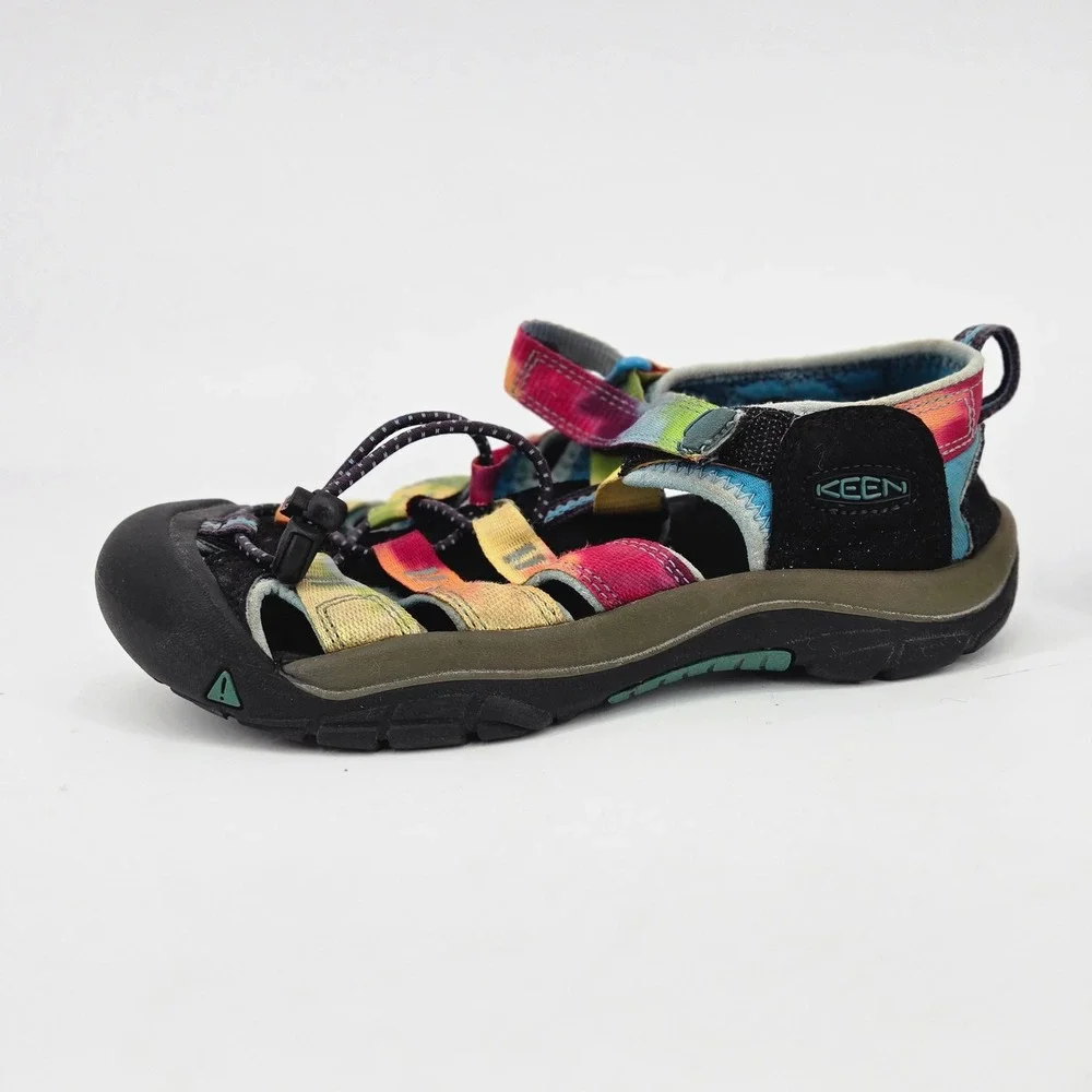 KEEN Newport H2 Tie Dye Rainbow Gorpcore Hiking Sandals Size Youth 3 EU 35 GUC